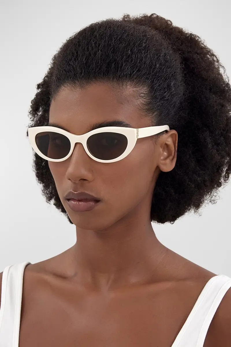 Saint Laurent YSL Acetate Cat-Eye Sunglasses | Thumbnail 5