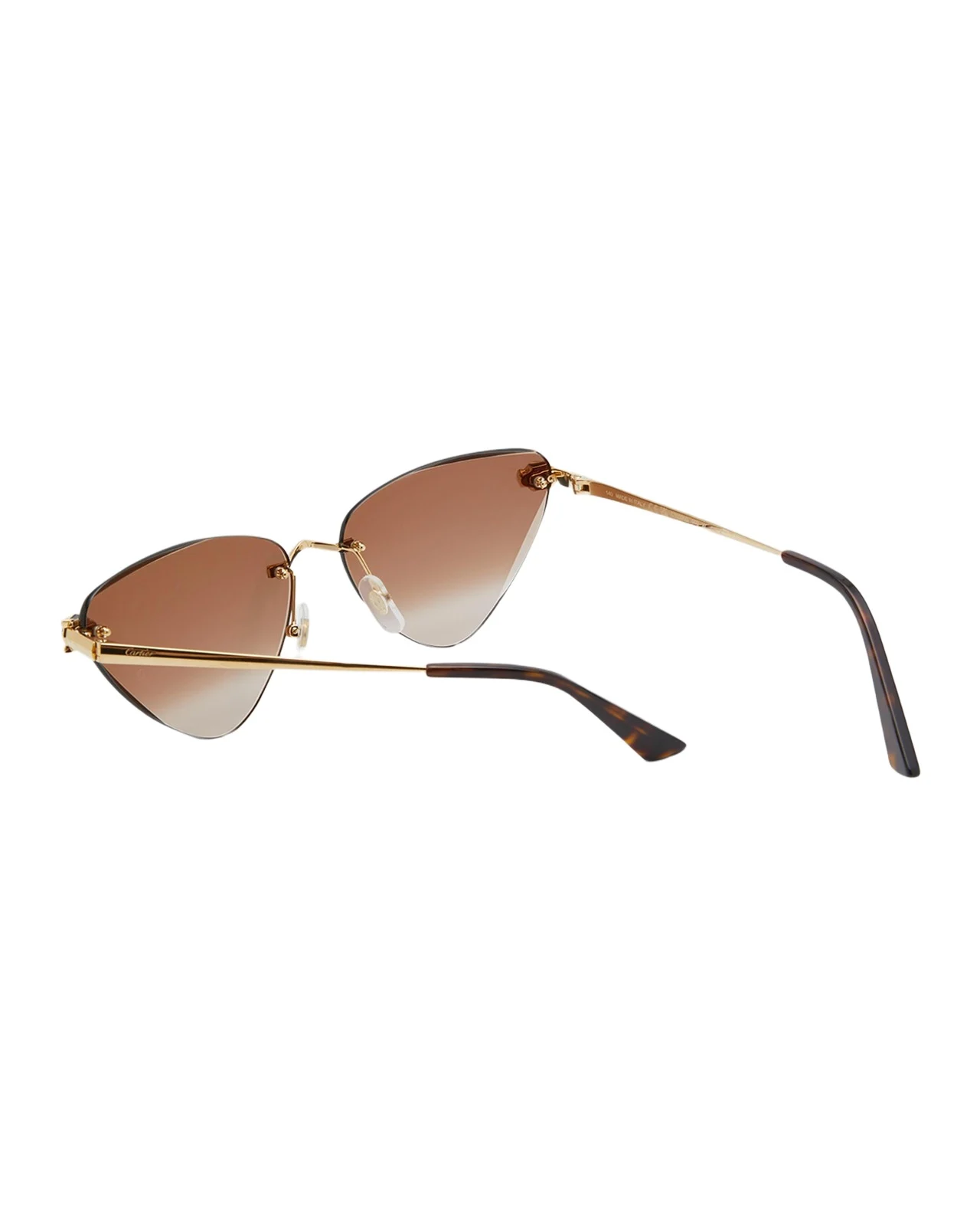 Cartier Panthère Rimless Cat-Eye Metal Sunglasses