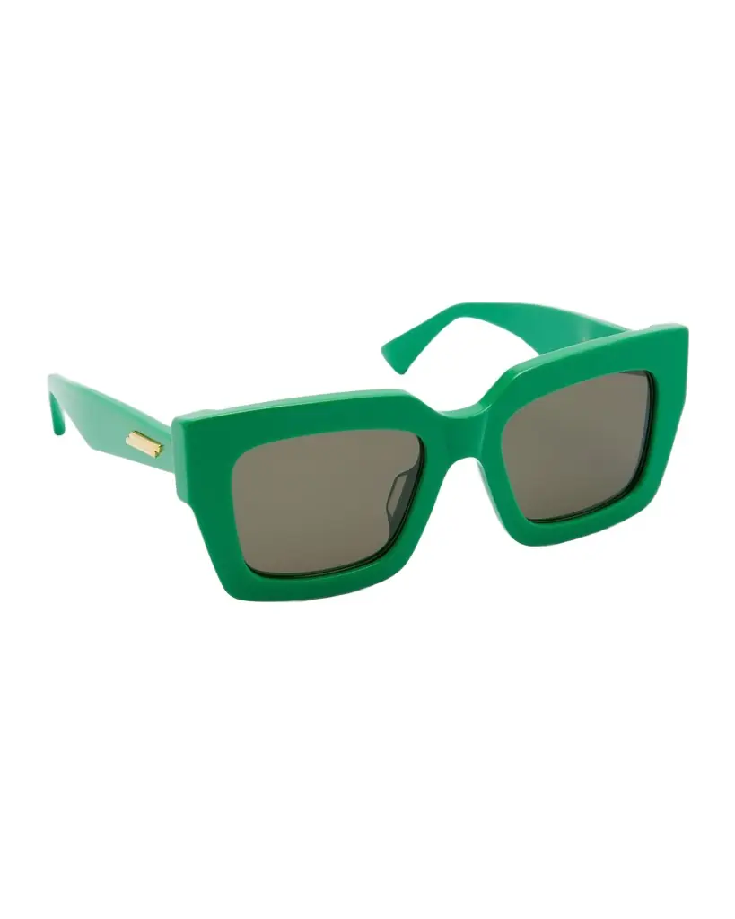 Bottega Veneta Raised Logo Acetate Cat-Eye Sunglasses | Image 1 Bottega Veneta Raised Logo Acetate Cat-Eye Sunglasses | Image 1