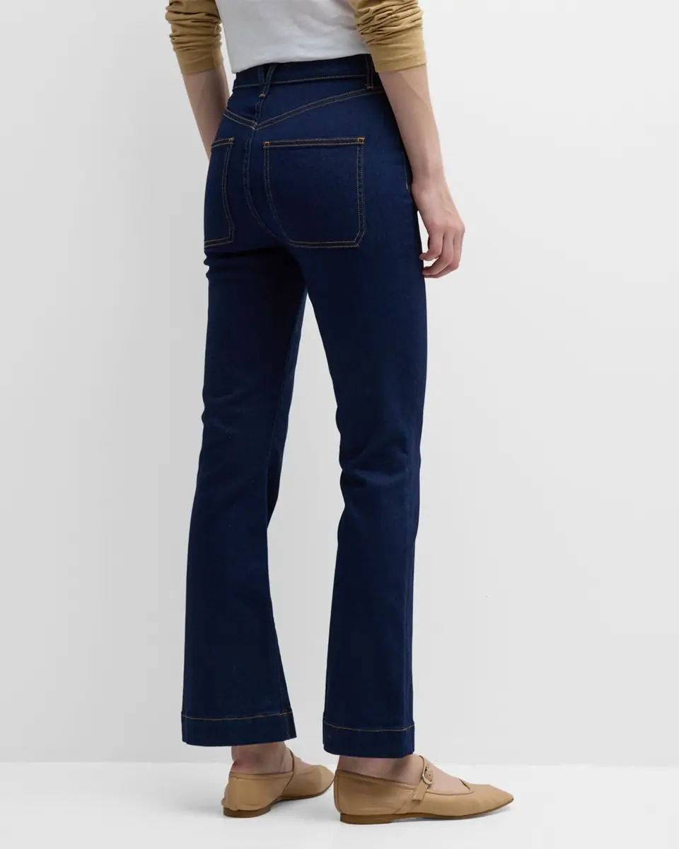 Veronica Beard Carson High Rise Ankle Flare Jeans with Patch Pockets | Thumbnail 6 Veronica Beard Carson High Rise Ankle Flare Jeans with Patch Pockets | Thumbnail 6