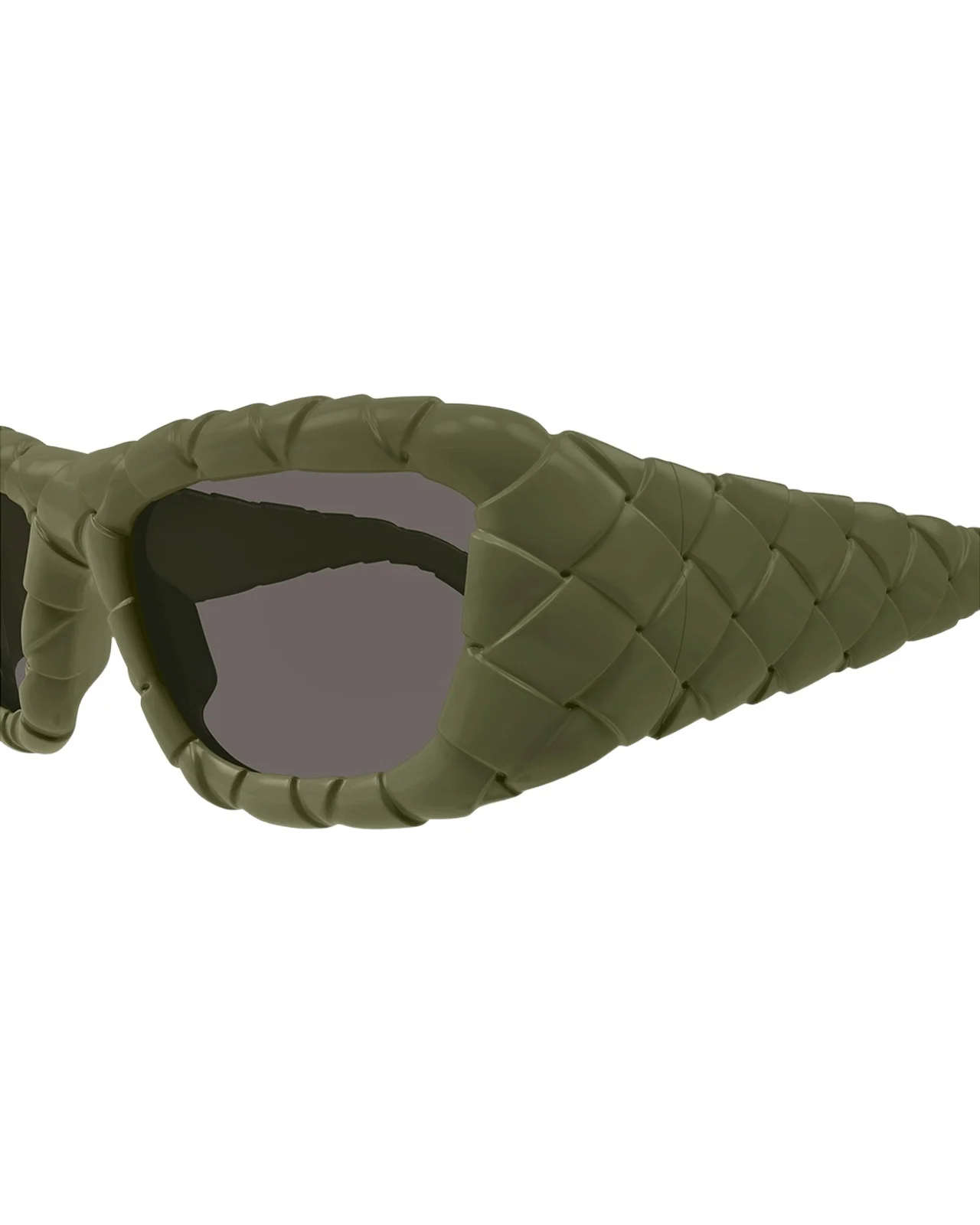 Woven Plastic Rectangle Sunglasses
