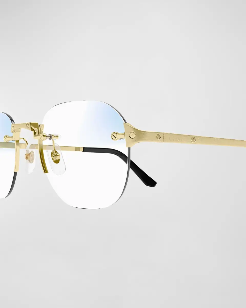 Cartier Men's Rimless Metal Oval Sunglasses | Thumbnail 2 Cartier Men's Rimless Metal Oval Sunglasses | Thumbnail 2