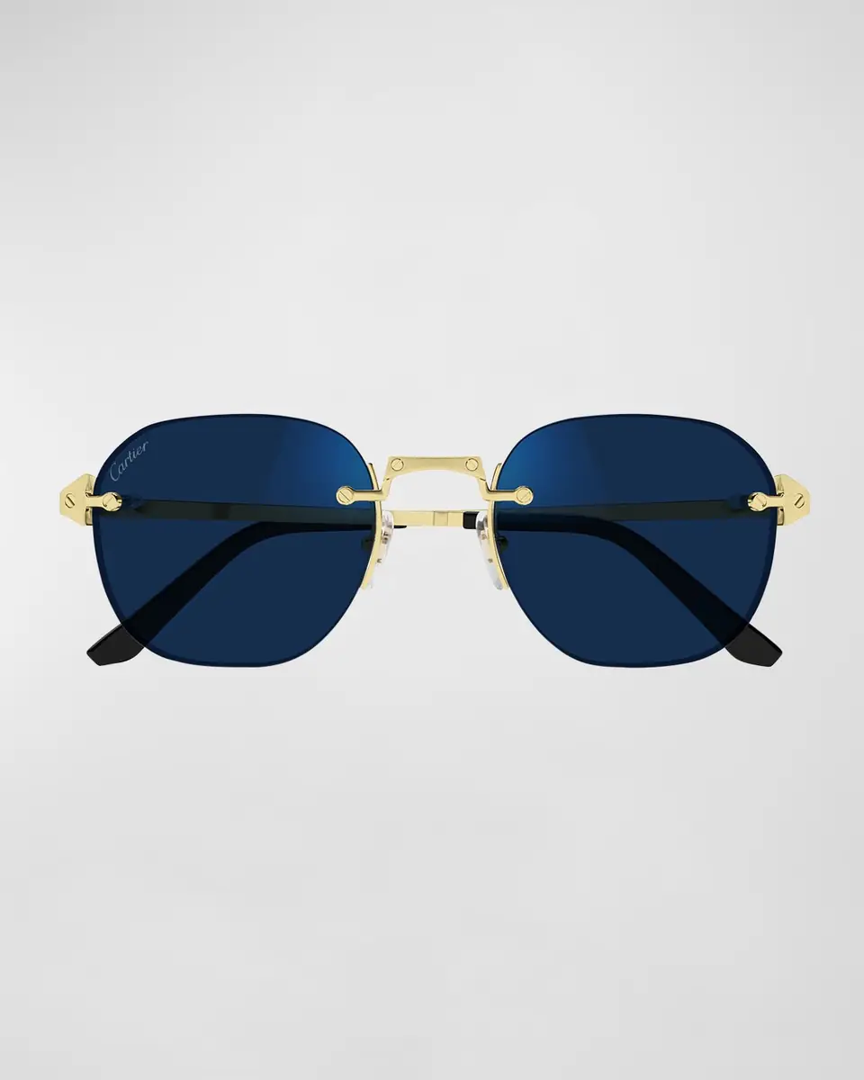 Cartier Men's Rimless Metal Oval Sunglasses | Thumbnail 4 Cartier Men's Rimless Metal Oval Sunglasses | Thumbnail 4