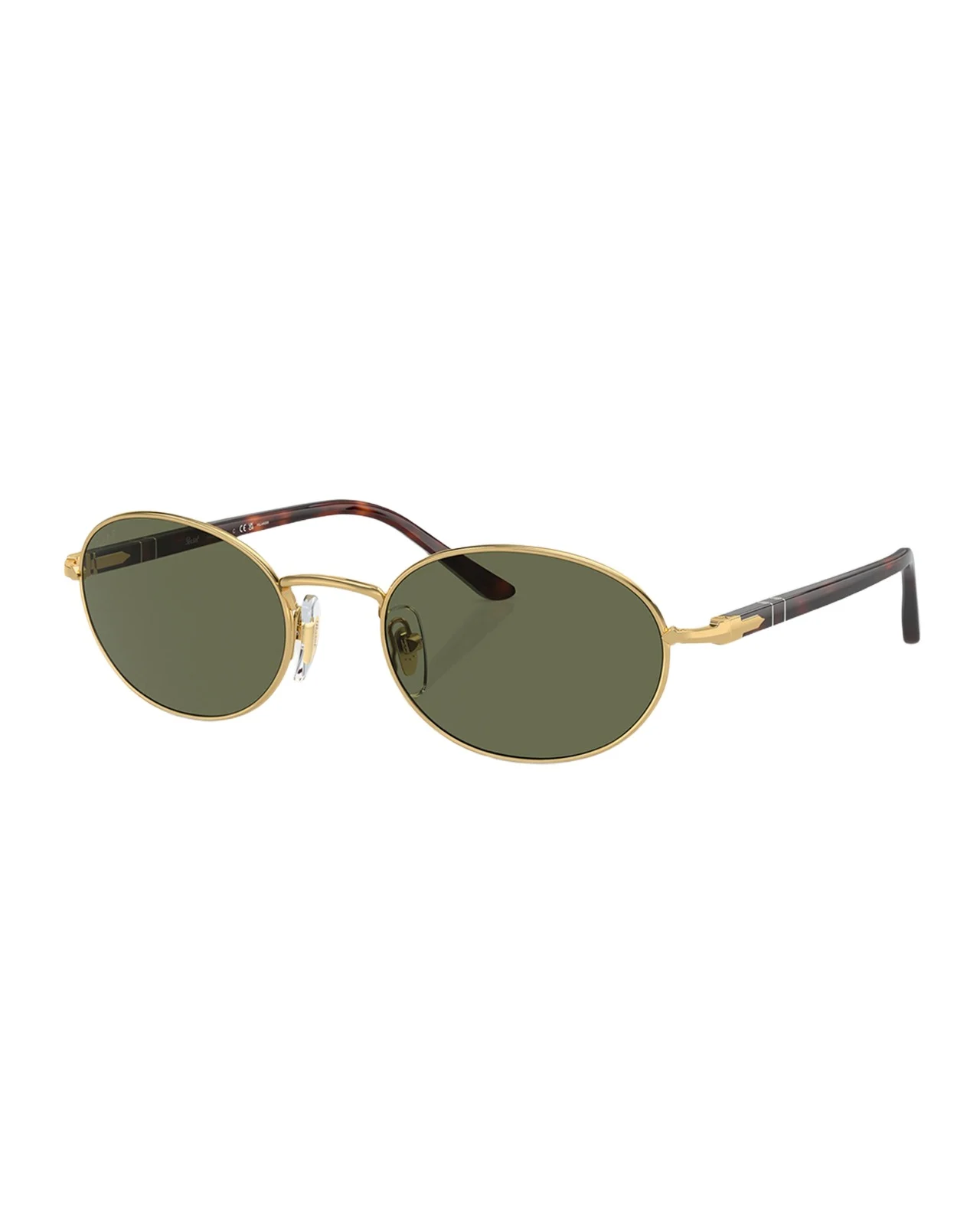 Men's Polarized Metal Oval Sunglasses
