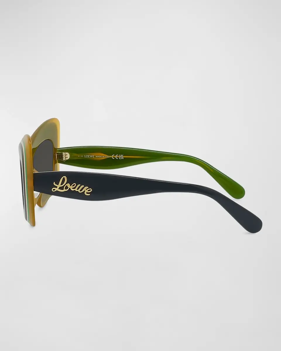 Loewe Multicolor Acetate Butterfly Sunglasses | Thumbnail 3 Loewe Multicolor Acetate Butterfly Sunglasses | Thumbnail 3