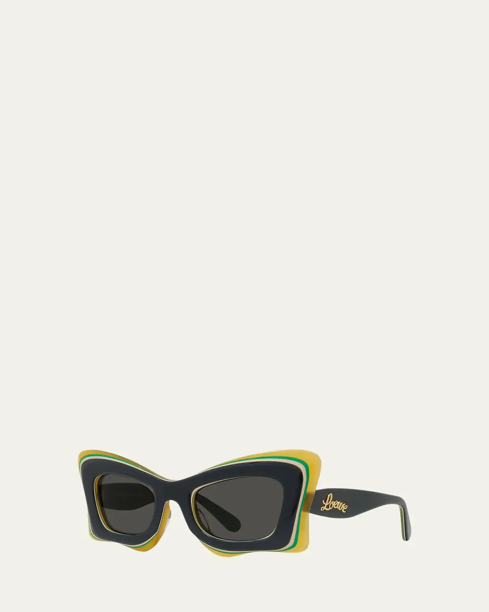 Loewe Multicolor Acetate Butterfly Sunglasses | Thumbnail 9 Loewe Multicolor Acetate Butterfly Sunglasses | Thumbnail 9