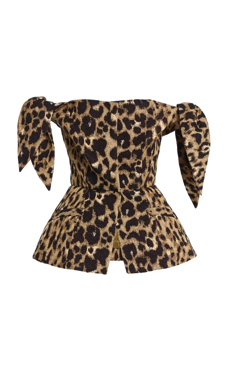 Exclusive Leopard Jacquard Top