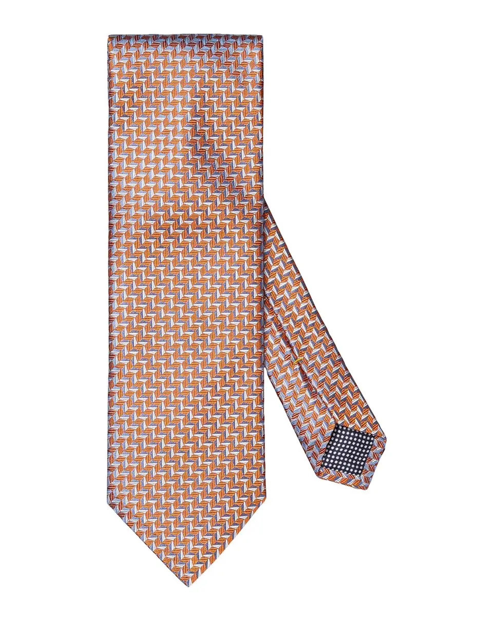 Eton Men's Geometric Woven Silk Tie | Thumbnail 3