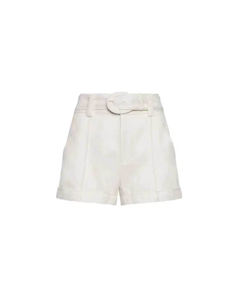 Cinq à Sept Aldi Belted Wide-Leg Linen Shorts | Image 1 Cinq à Sept Aldi Belted Wide-Leg Linen Shorts | Image 1