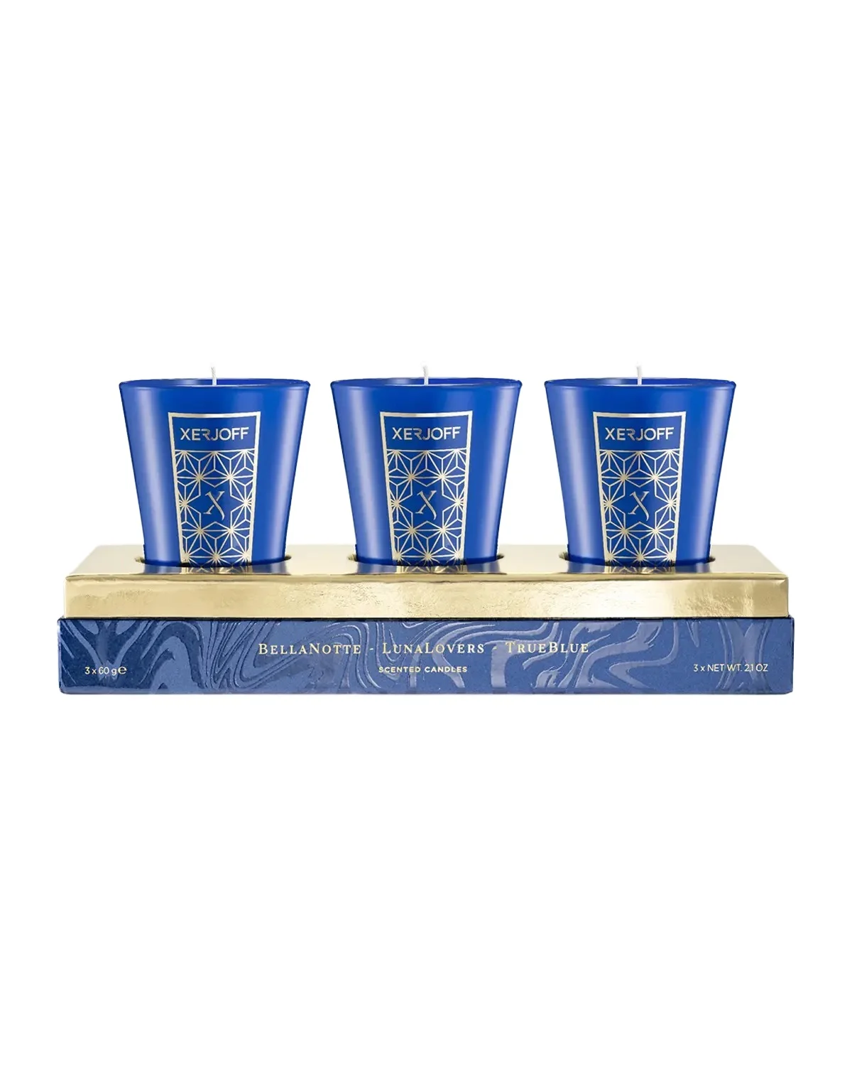Xerjoff Blue Scented Candles Set, 3 x 2 oz.