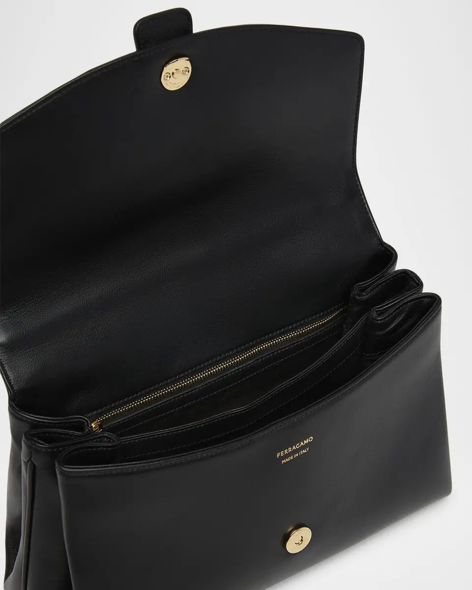 Ferragamo Medium Leather Top-Handle Bag | Thumbnail 3 Ferragamo Medium Leather Top-Handle Bag | Thumbnail 3