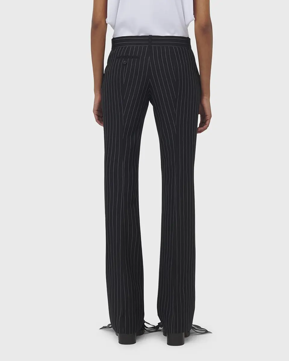 Alexander McQueen High-Rise Pinstripe Flared Trousers | Thumbnail 3 Alexander McQueen High-Rise Pinstripe Flared Trousers | Thumbnail 3