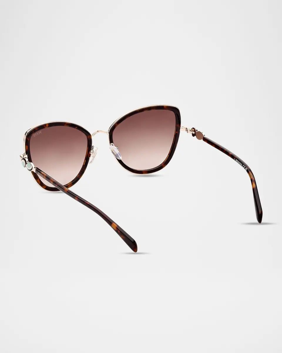 Pucci 57mm Fishtail Acetate & Metal Cat-Eye Sunglasses | Thumbnail 2 Pucci 57mm Fishtail Acetate & Metal Cat-Eye Sunglasses | Thumbnail 2