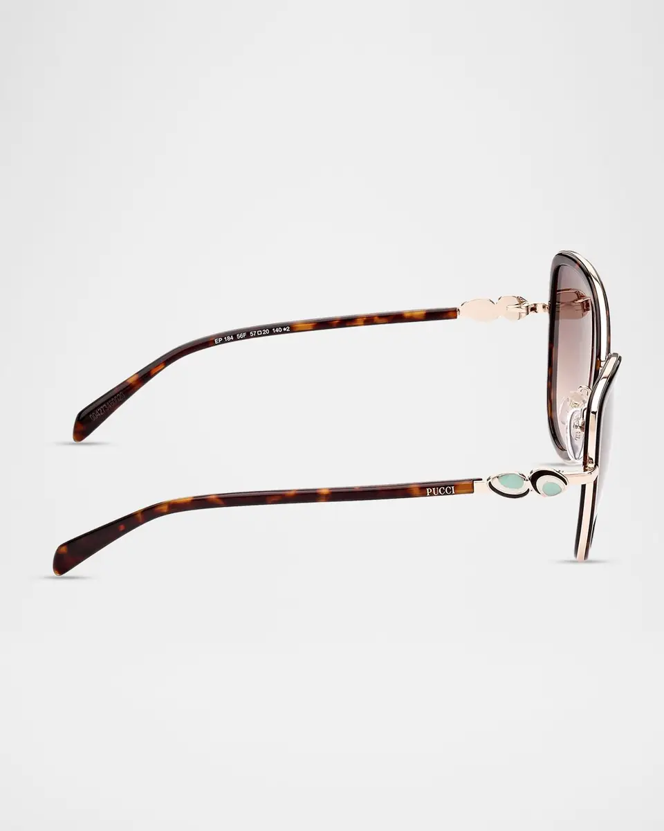 Pucci 57mm Fishtail Acetate & Metal Cat-Eye Sunglasses | Thumbnail 4 Pucci 57mm Fishtail Acetate & Metal Cat-Eye Sunglasses | Thumbnail 4