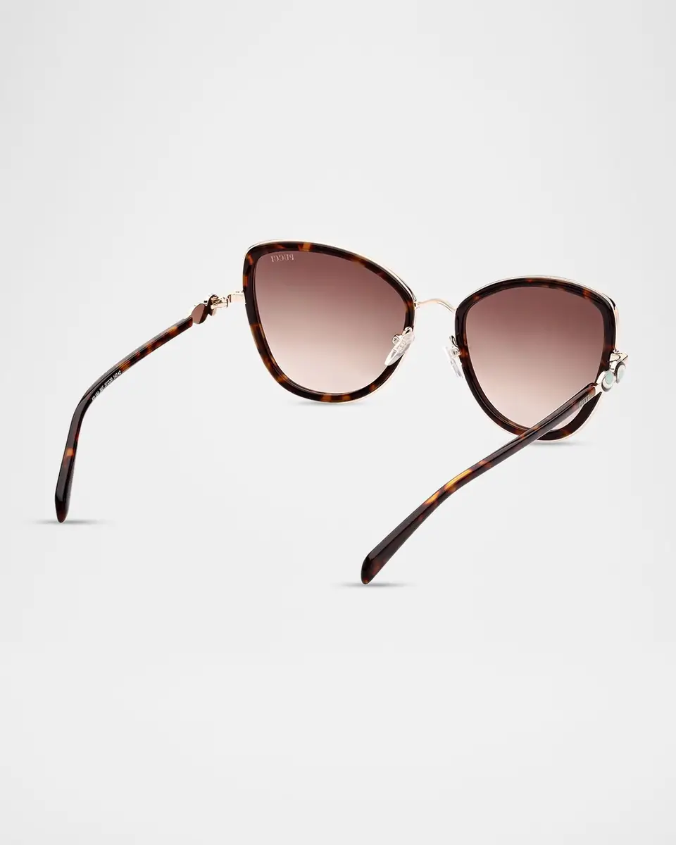 Pucci 57mm Fishtail Acetate & Metal Cat-Eye Sunglasses | Thumbnail 5 Pucci 57mm Fishtail Acetate & Metal Cat-Eye Sunglasses | Thumbnail 5