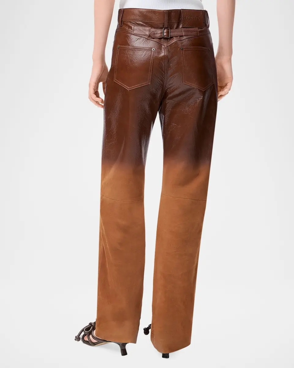 Loewe Degradé Suede Straight-Leg Pants | Thumbnail 3 Loewe Degradé Suede Straight-Leg Pants | Thumbnail 3