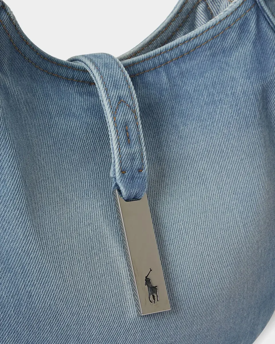 Polo Ralph Lauren Polo ID Denim Small Shoulder Bag | Thumbnail 4 Polo Ralph Lauren Polo ID Denim Small Shoulder Bag | Thumbnail 4