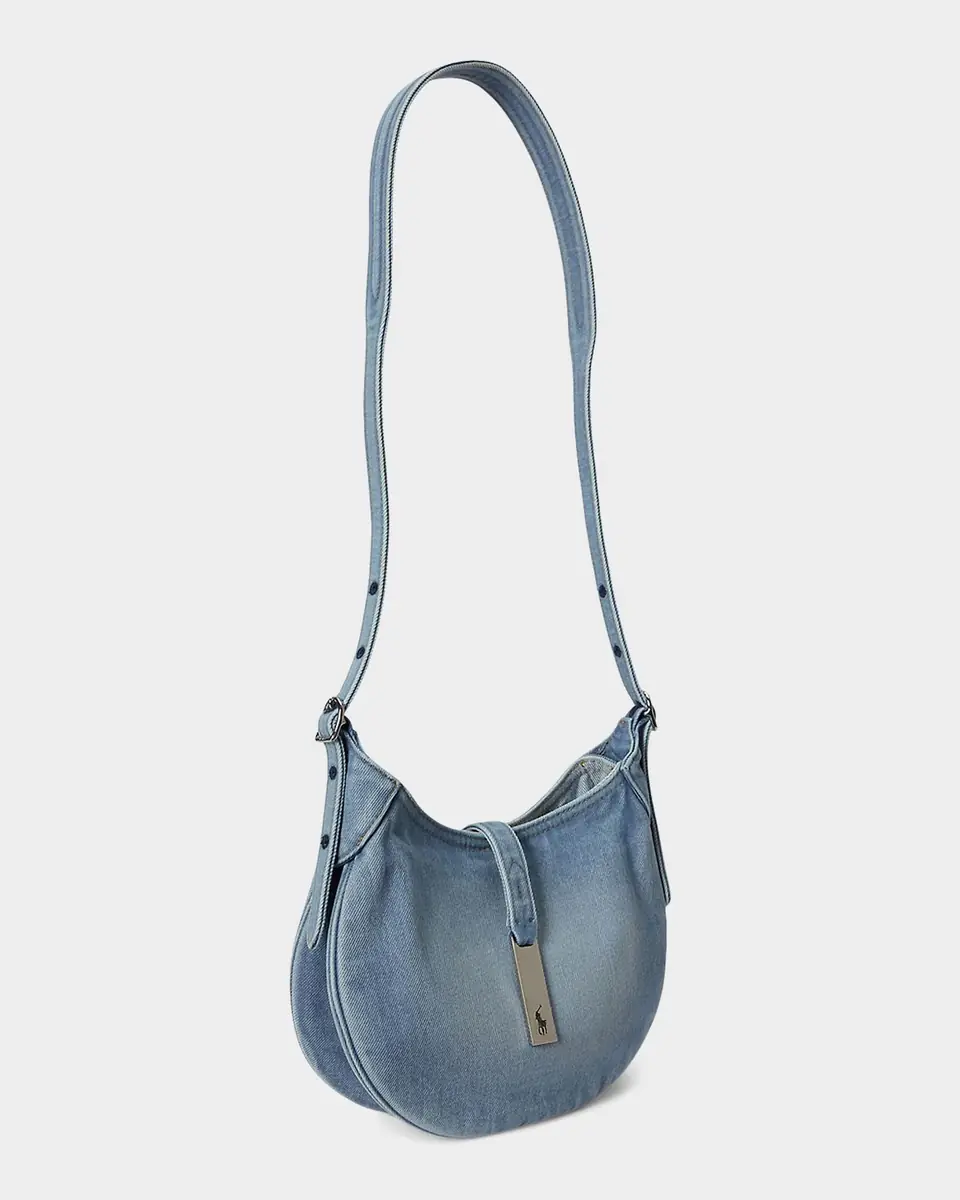 Polo Ralph Lauren Polo ID Denim Small Shoulder Bag | Thumbnail 5 Polo Ralph Lauren Polo ID Denim Small Shoulder Bag | Thumbnail 5