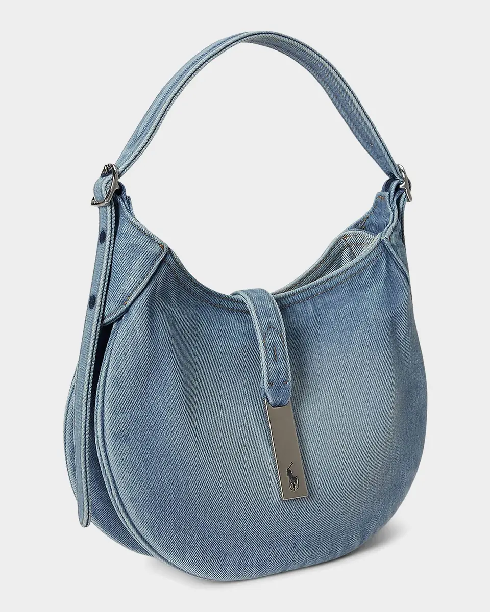 Polo Ralph Lauren Polo ID Denim Small Shoulder Bag | Thumbnail 6 Polo Ralph Lauren Polo ID Denim Small Shoulder Bag | Thumbnail 6
