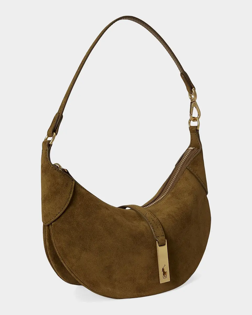 Polo Ralph Lauren Polo ID Suede Mini Shoulder Bag | Thumbnail 5 Polo Ralph Lauren Polo ID Suede Mini Shoulder Bag | Thumbnail 5