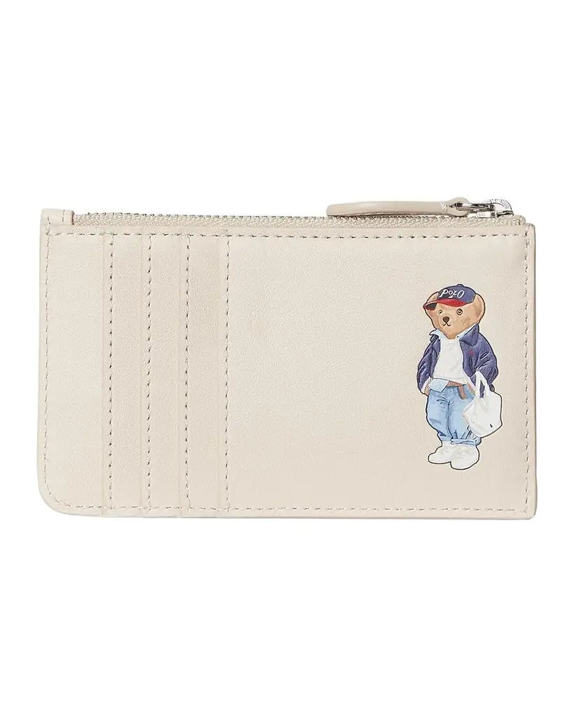 Polo Ralph Lauren Polo Bear Leather Zip Card Case
