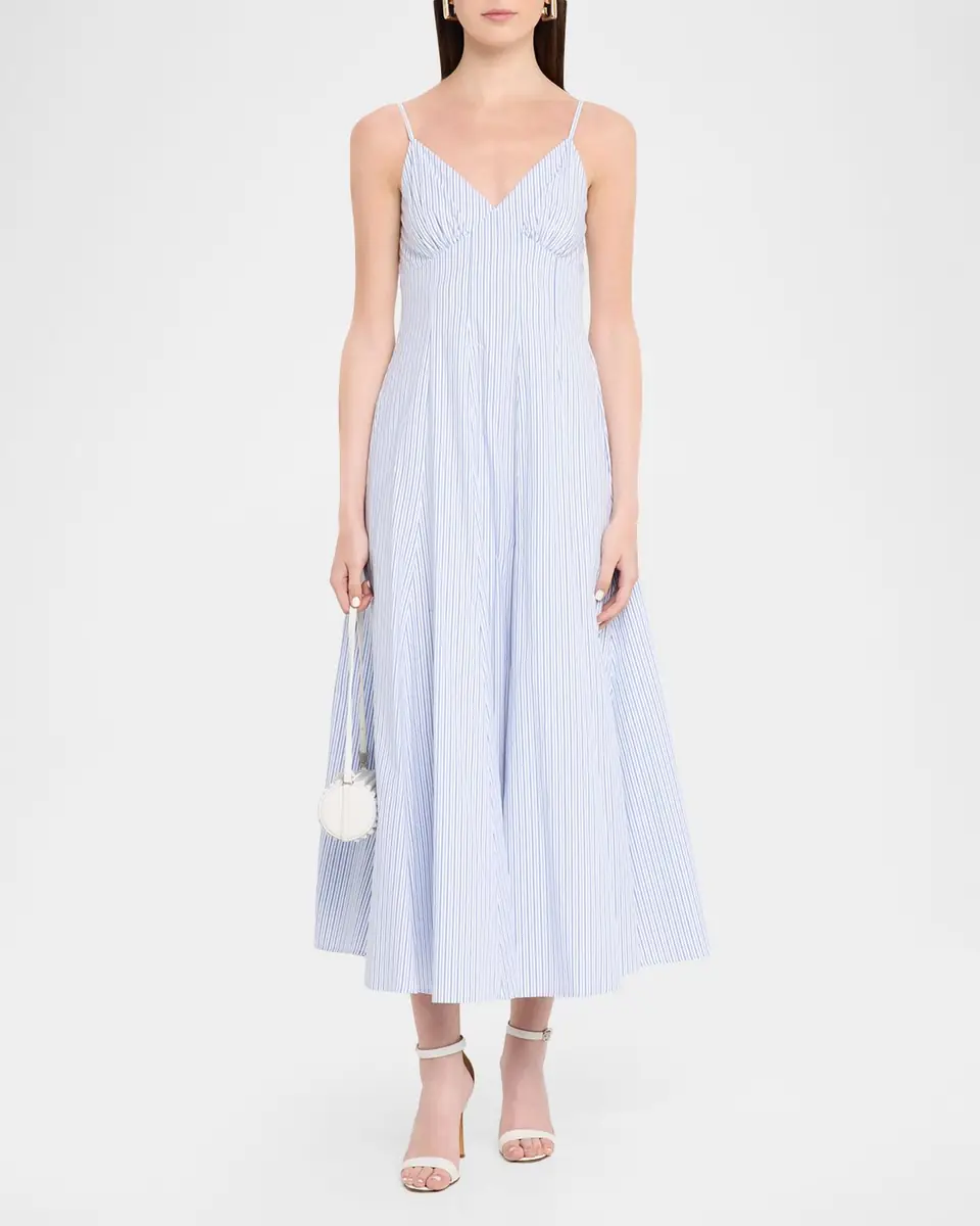Rosie Assoulin Striped Cotton Poplin Cami Maxi Dress | Thumbnail 2 Rosie Assoulin Striped Cotton Poplin Cami Maxi Dress | Thumbnail 2