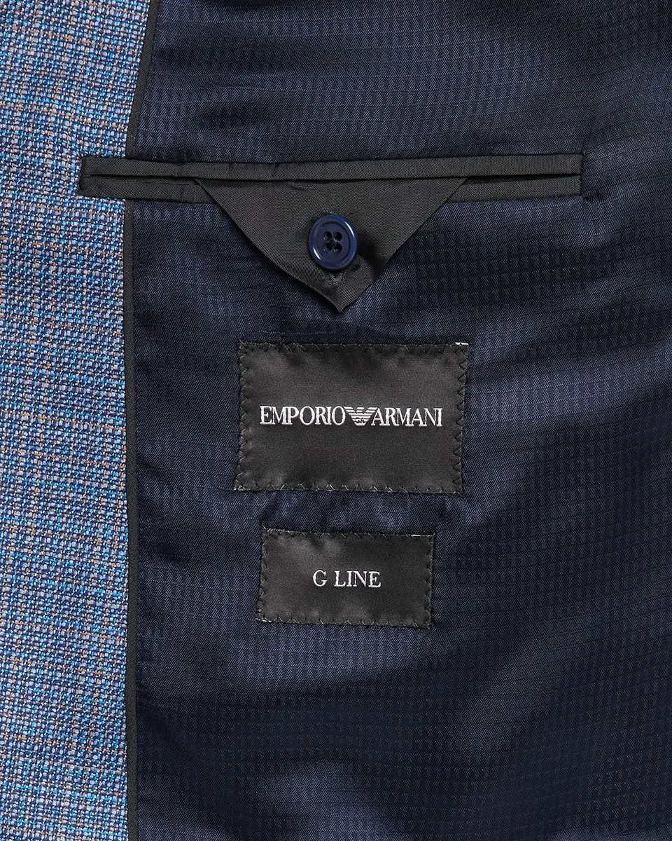 Emporio Armani Men's Micro Check Wool-Blend Sport Coat | Thumbnail 6 Emporio Armani Men's Micro Check Wool-Blend Sport Coat | Thumbnail 6