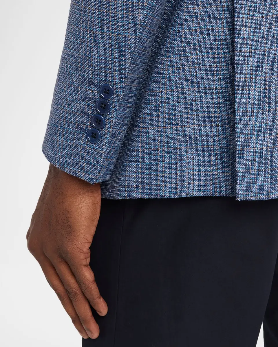 Emporio Armani Men's Micro Check Wool-Blend Sport Coat | Thumbnail 8 Emporio Armani Men's Micro Check Wool-Blend Sport Coat | Thumbnail 8