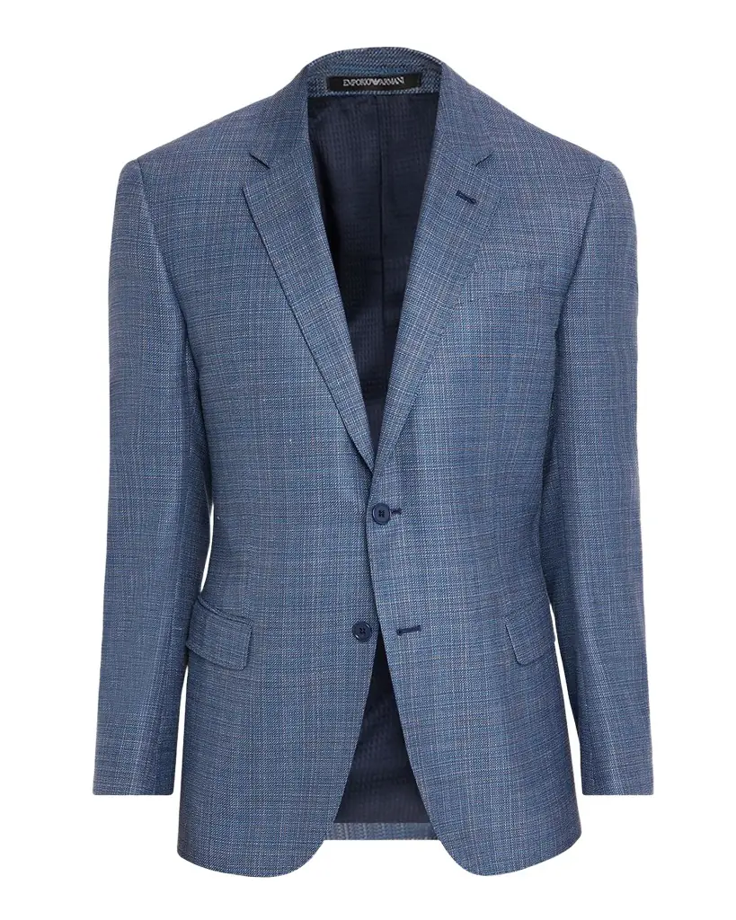 Emporio Armani Men's Micro Check Wool-Blend Sport Coat | Image 1 Emporio Armani Men's Micro Check Wool-Blend Sport Coat | Image 1