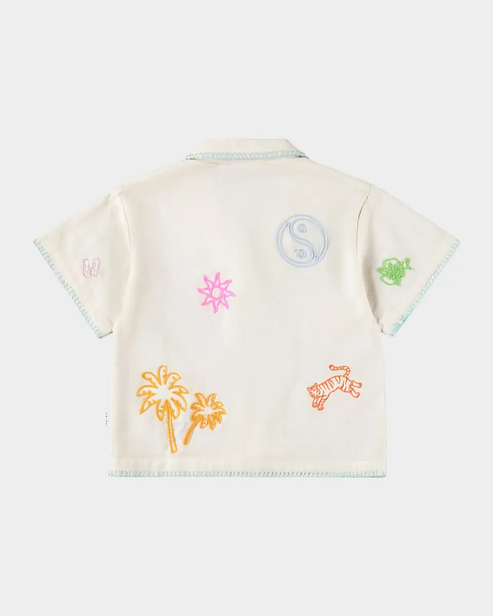 MOLO Girl's Rosalle Embroidered Cotton Short-Sleeve Shirt | Thumbnail 2 MOLO Girl's Rosalle Embroidered Cotton Short-Sleeve Shirt | Thumbnail 2