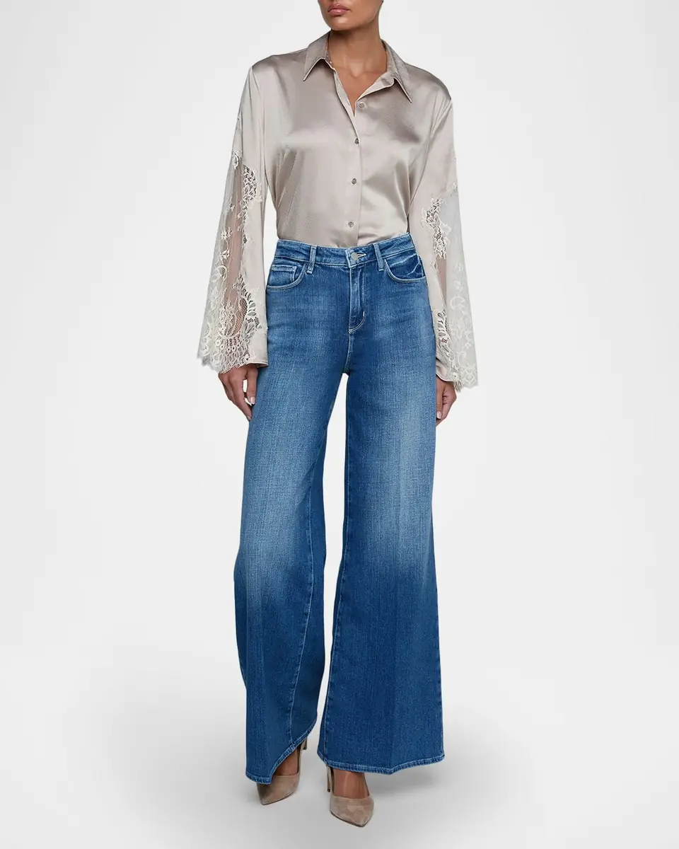 L'Agence Quincy High-Rise Wide-Leg Jeans | Thumbnail 2