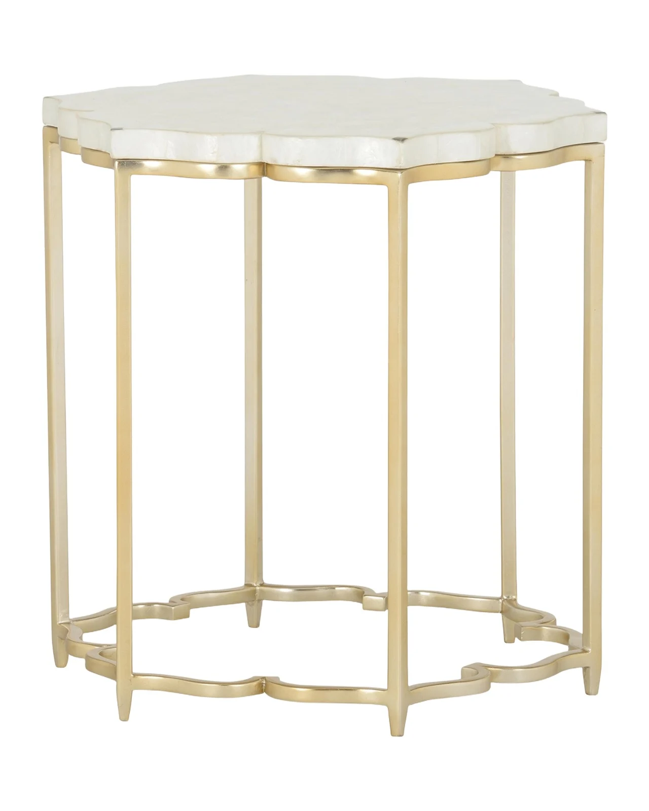 Chelsea House Lotus Flower Capiz Shell Side Table