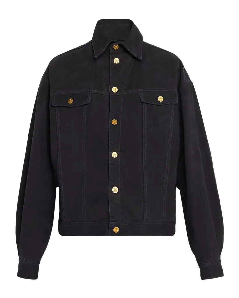 Willy Chavarria Men 's Chachi Denim Trucker Jacket | Image 1 Willy Chavarria Men 's Chachi Denim Trucker Jacket | Image 1