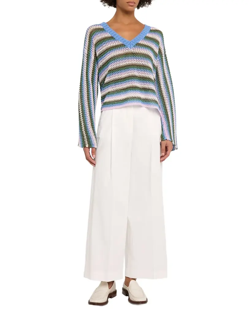 Weekend Max Mara Bellico Pleated Wide-Leg Crop Pants | Image 1 Weekend Max Mara Bellico Pleated Wide-Leg Crop Pants | Image 1