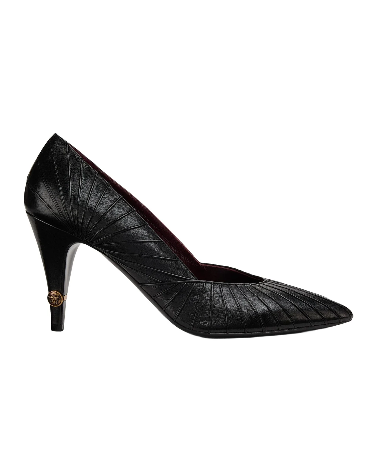90mm Gianni Textured Leather Pumps