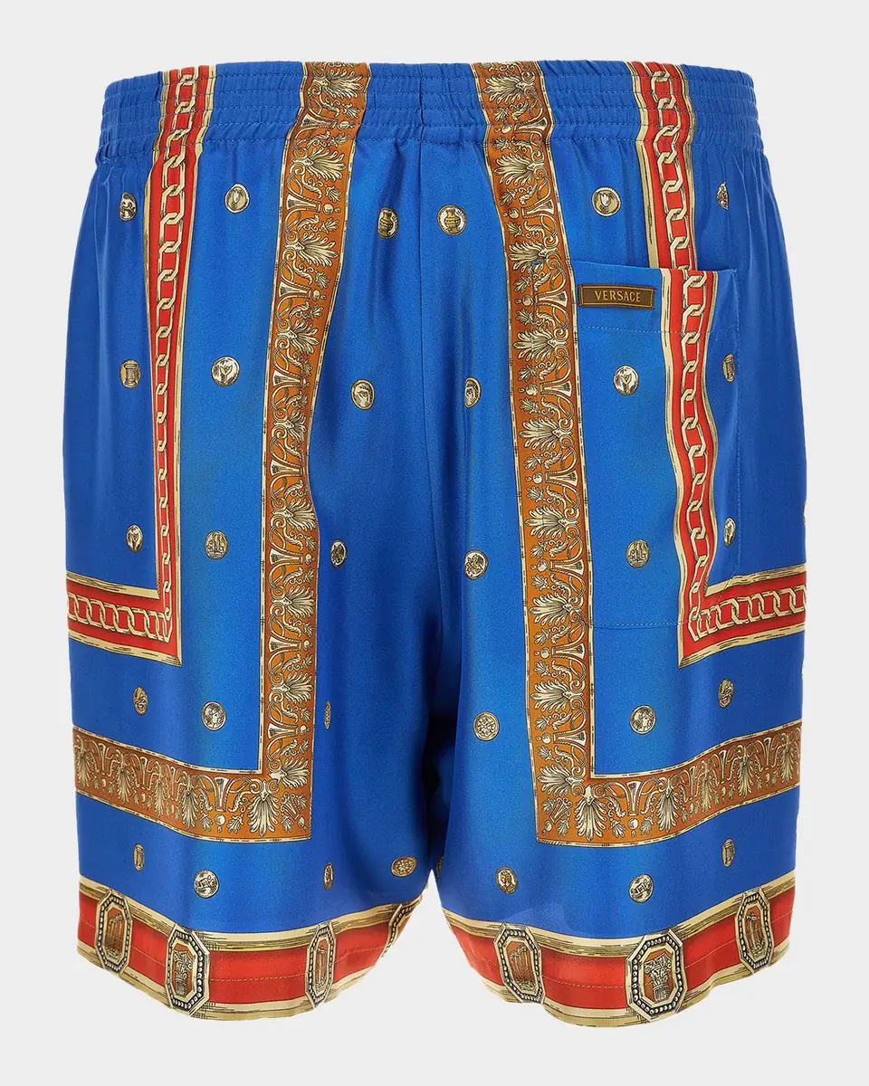 Versace Men's Underwater Barocco Silk Shorts | Thumbnail 3 Versace Men's Underwater Barocco Silk Shorts | Thumbnail 3