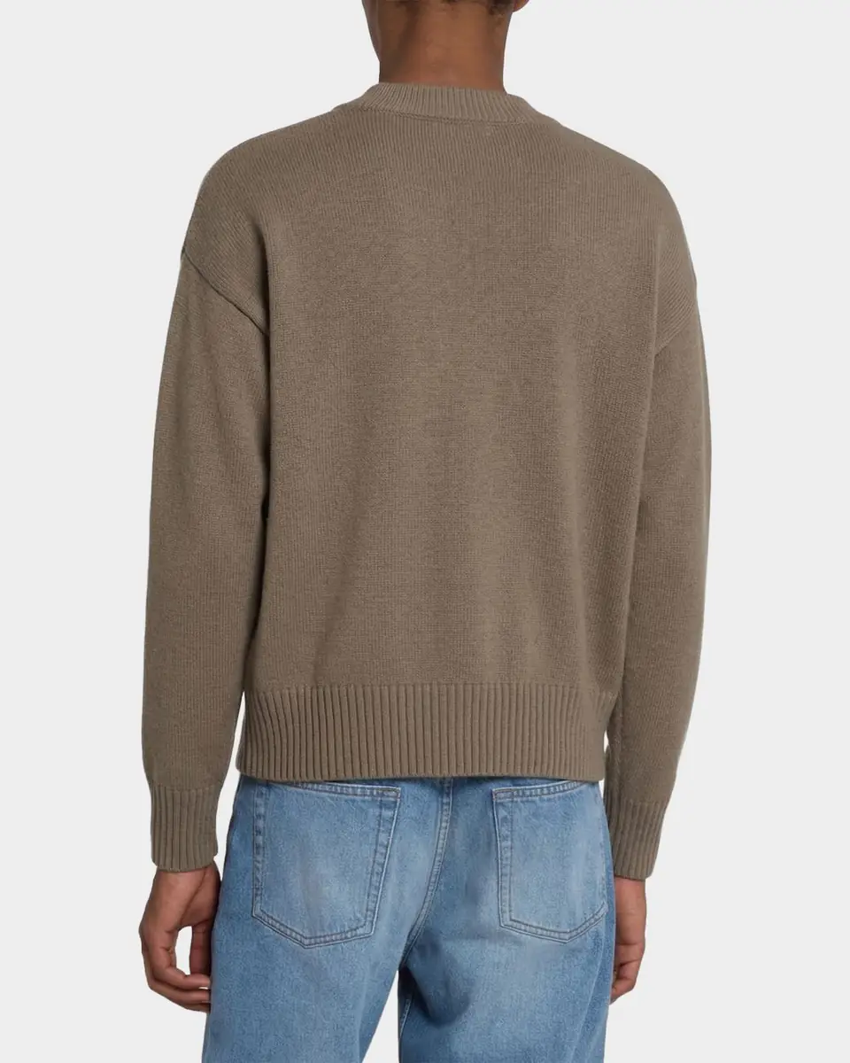 Ami Paris Men's Intarsia Ami De Coeur Wool and Cotton Knit Cardigan | Thumbnail 7 Ami Paris Men's Intarsia Ami De Coeur Wool and Cotton Knit Cardigan | Thumbnail 7
