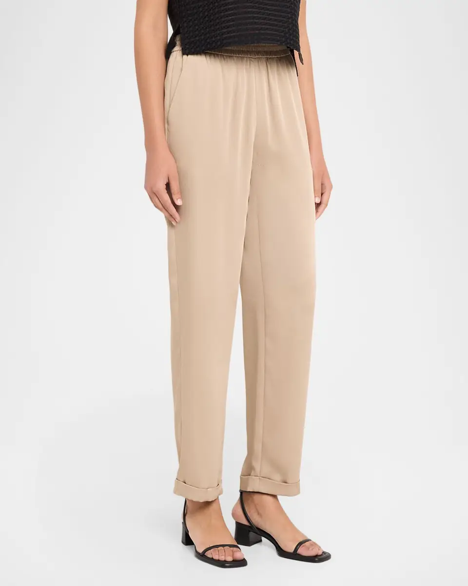 Emporio Armani Tapered Twill Crepe Trousers | Thumbnail 4