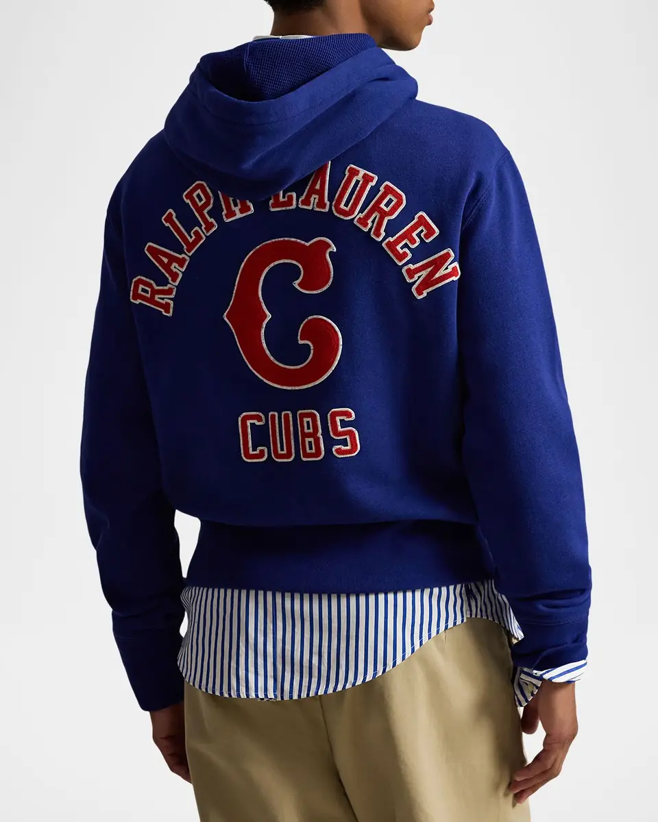 Polo Ralph Lauren x Chicago Cubs Men's Royal Fleece Hoodie | Thumbnail 3 Polo Ralph Lauren x Chicago Cubs Men's Royal Fleece Hoodie | Thumbnail 3
