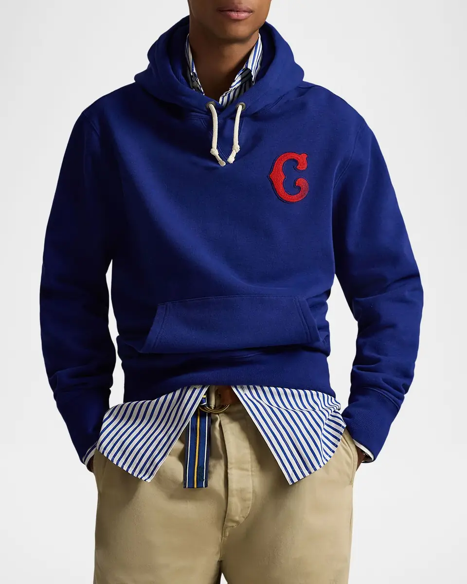 Polo Ralph Lauren x Chicago Cubs Men's Royal Fleece Hoodie | Thumbnail 4 Polo Ralph Lauren x Chicago Cubs Men's Royal Fleece Hoodie | Thumbnail 4