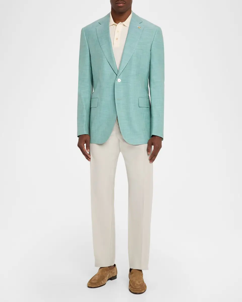 Stefano Ricci Men's Textured Cotton and Silk Single-Breasted Sport Coat | Thumbnail 2