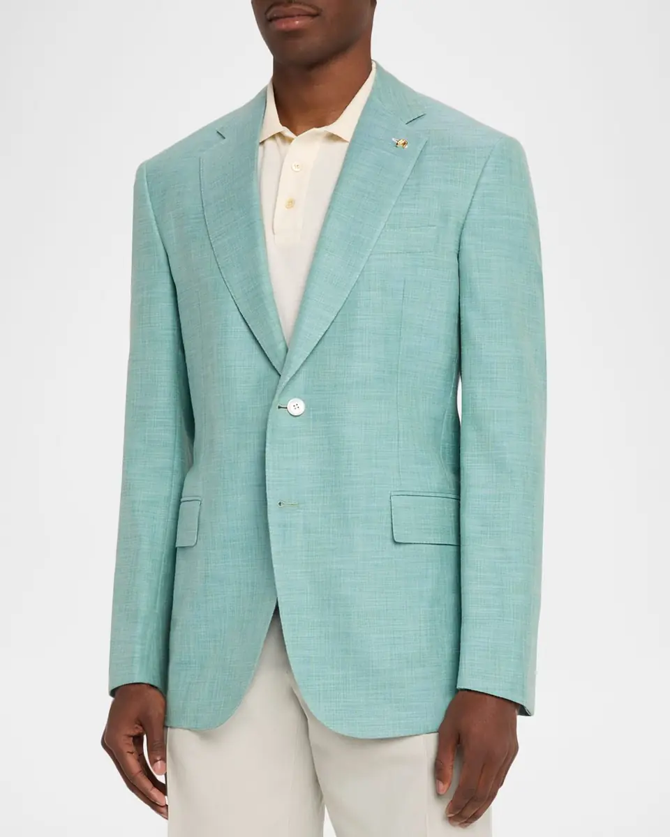 Stefano Ricci Men's Textured Cotton and Silk Single-Breasted Sport Coat | Thumbnail 4