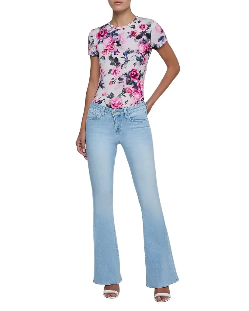 L'Agence Taney Low-Rise Sneaker Flare Jeans | Image 1 L'Agence Taney Low-Rise Sneaker Flare Jeans | Image 1
