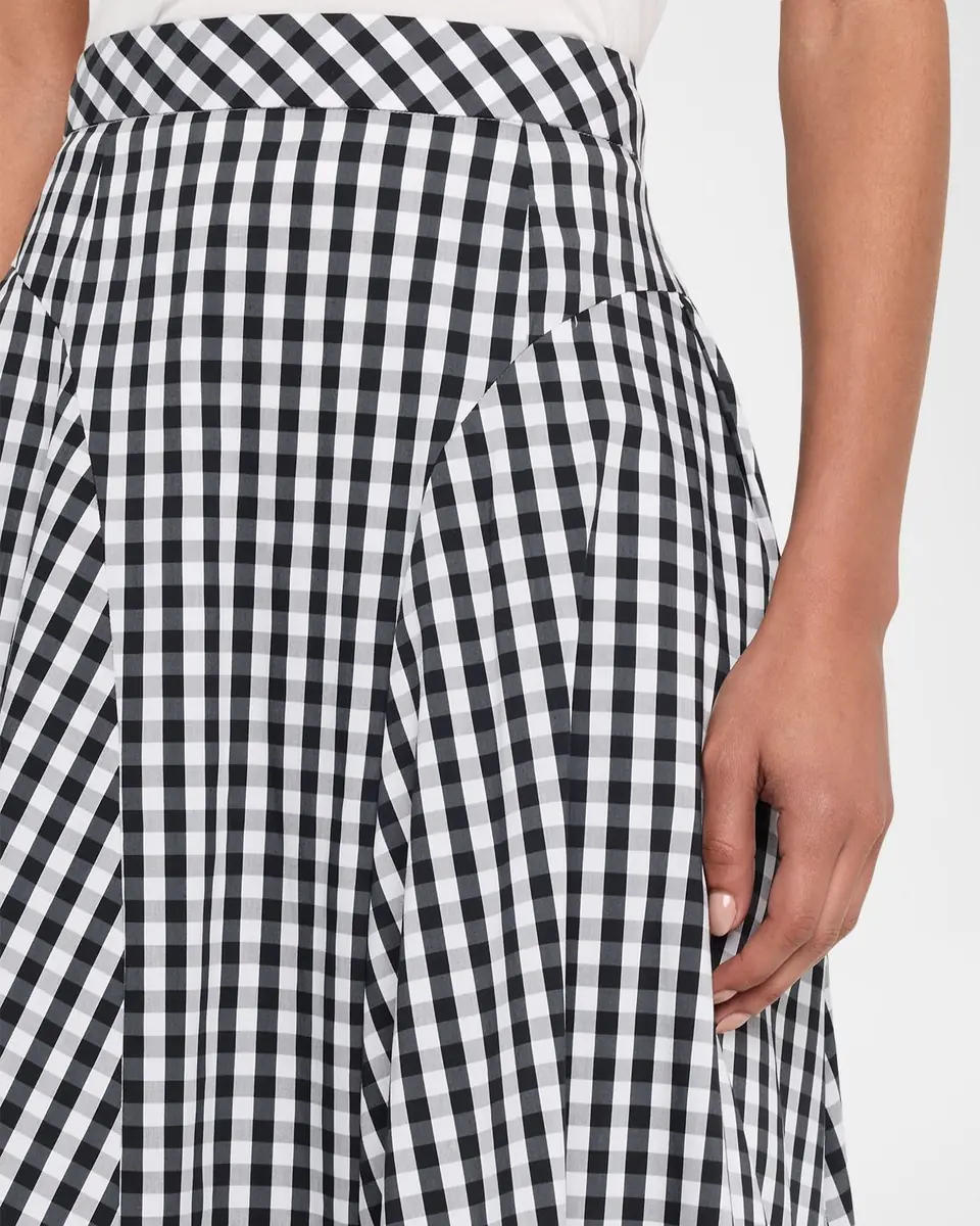 Milly Robin A-Line Gingham Midi Skirt | Thumbnail 5 Milly Robin A-Line Gingham Midi Skirt | Thumbnail 5