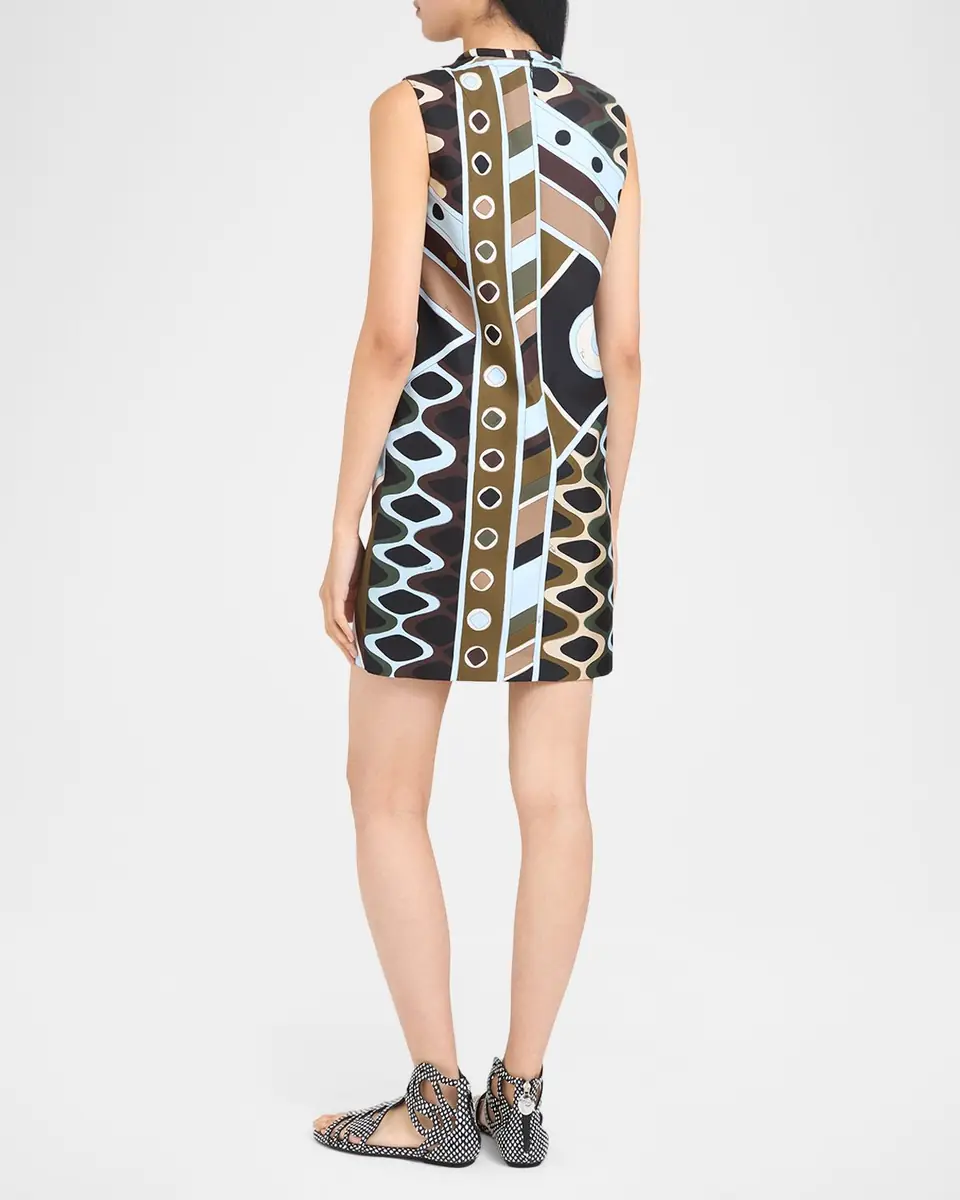 PUCCI Vivara-Print Silk Twill Mini Shift Dress | Thumbnail 3 PUCCI Vivara-Print Silk Twill Mini Shift Dress | Thumbnail 3