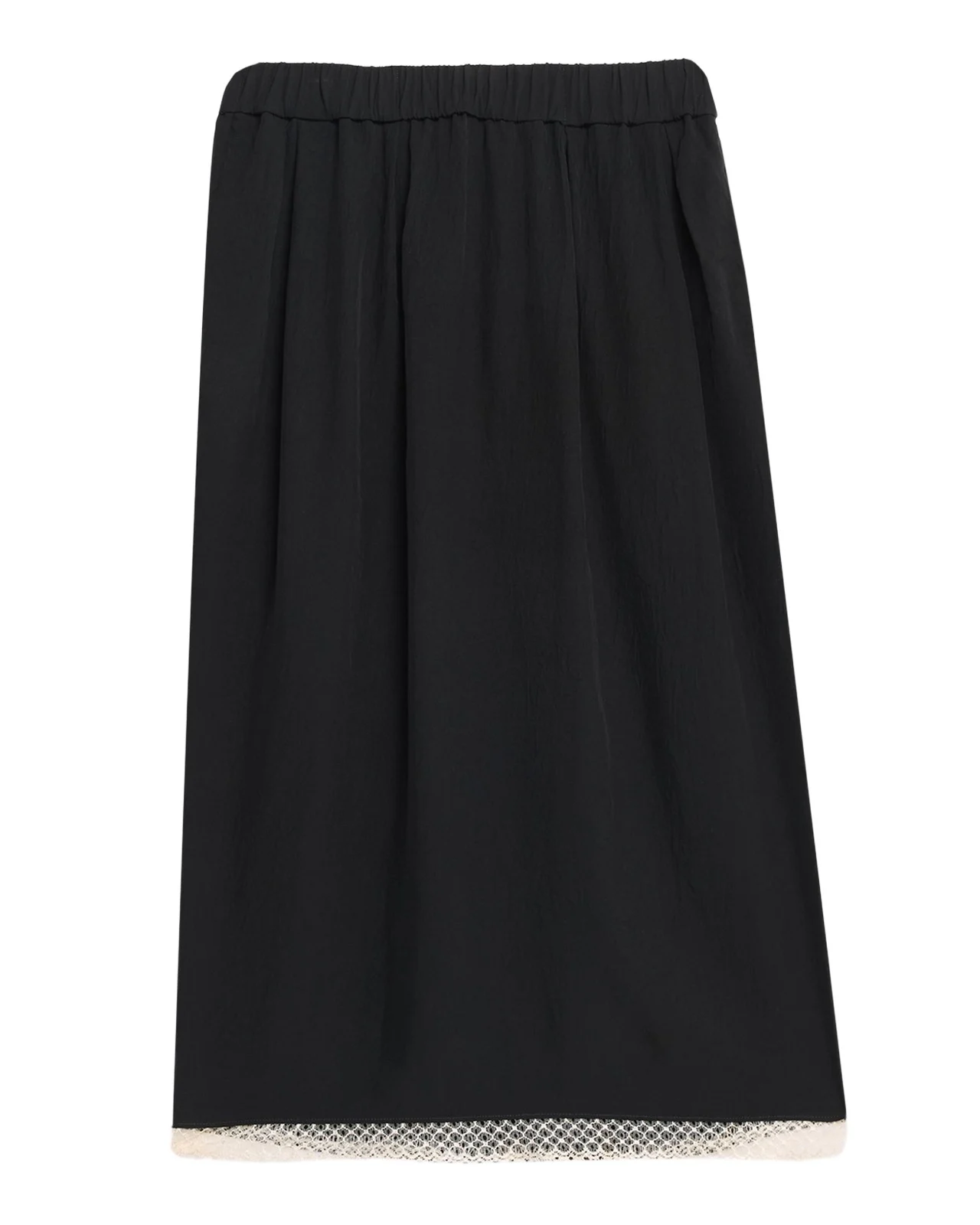 Lace-Trim Midi Tulip Skirt Lace-Trim Midi Tulip Skirt