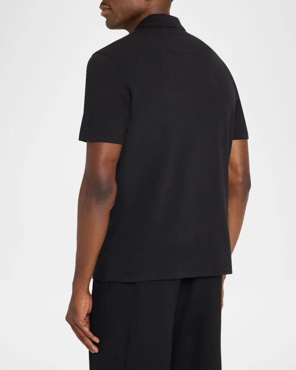 Bugatchi Men's Quarter-Zip Melange Performance Knit Polo Shirt | Thumbnail 3 Bugatchi Men's Quarter-Zip Melange Performance Knit Polo Shirt | Thumbnail 3