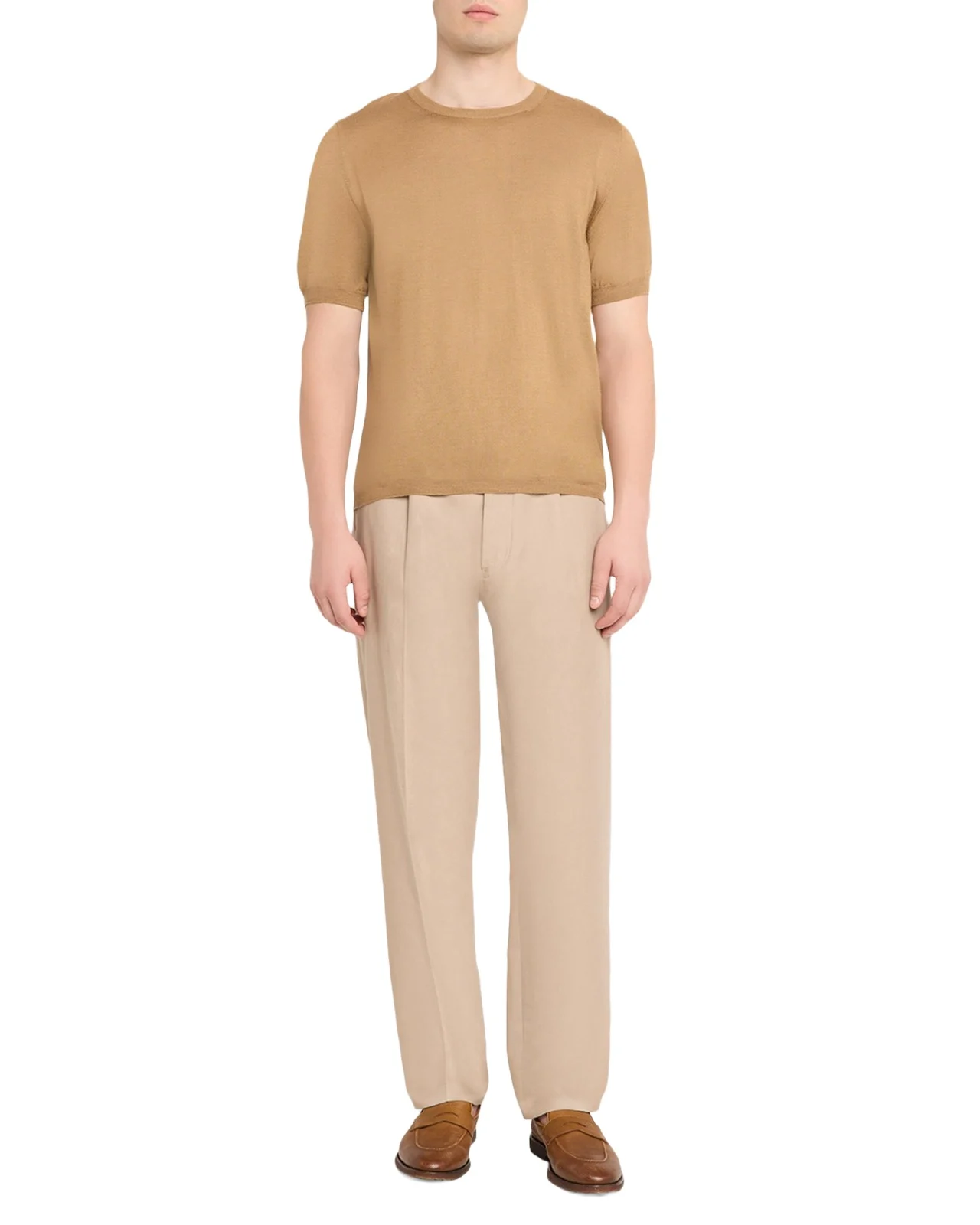 Men's Cashmere-Silk Short-Sleeve Shirt Men's Cashmere-Silk Short-Sleeve Shirt