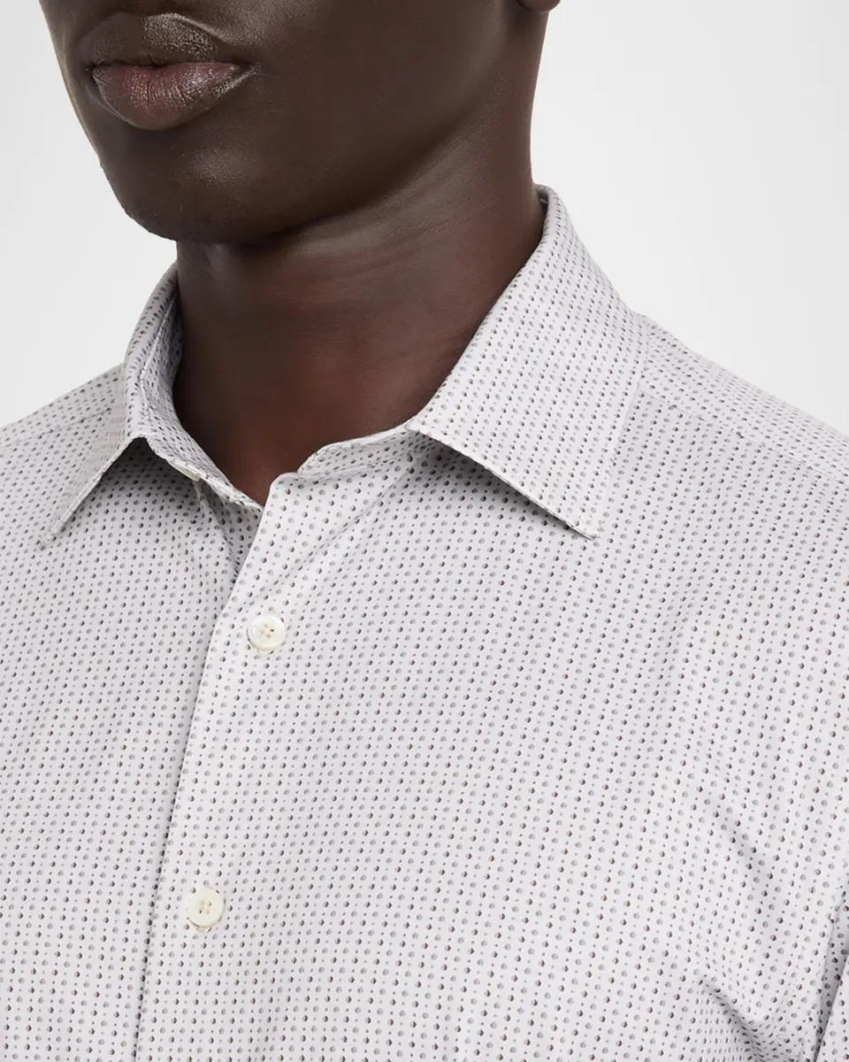 Bugatchi Men's James OoohCotton Geometric-Print Sport Shirt | Thumbnail 4