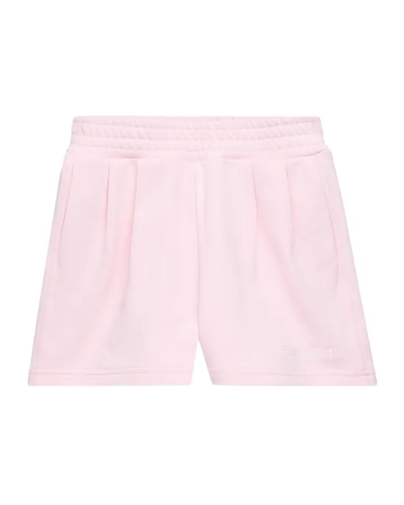 Givenchy Girl's Embroidered Logo Pleated Cotton Shorts, Size 8-14 | Image 1 Givenchy Girl's Embroidered Logo Pleated Cotton Shorts, Size 8-14 | Image 1